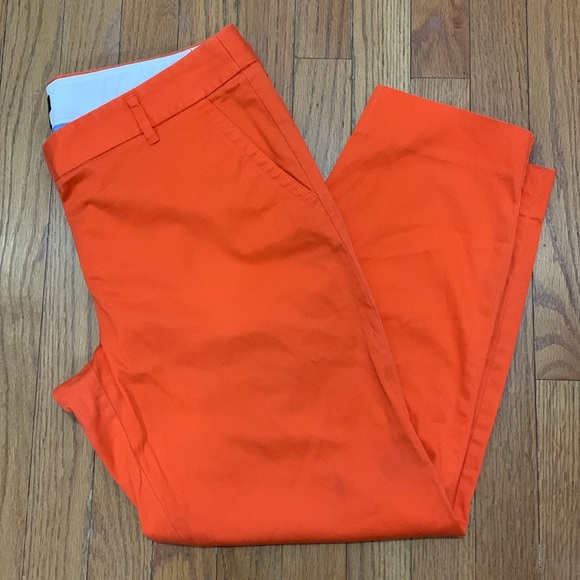 J. Crew Pants - Women’s J.Crew City Fit Stretch Cropped Pants Size 8 Orange GUC